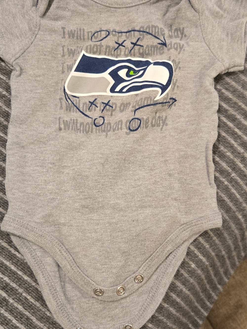 NFL Gray Infant Tee with Red and Blue Shield Logo